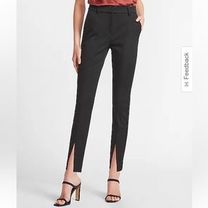 NWOT Express High Waisted Front Slit Skinny Pant